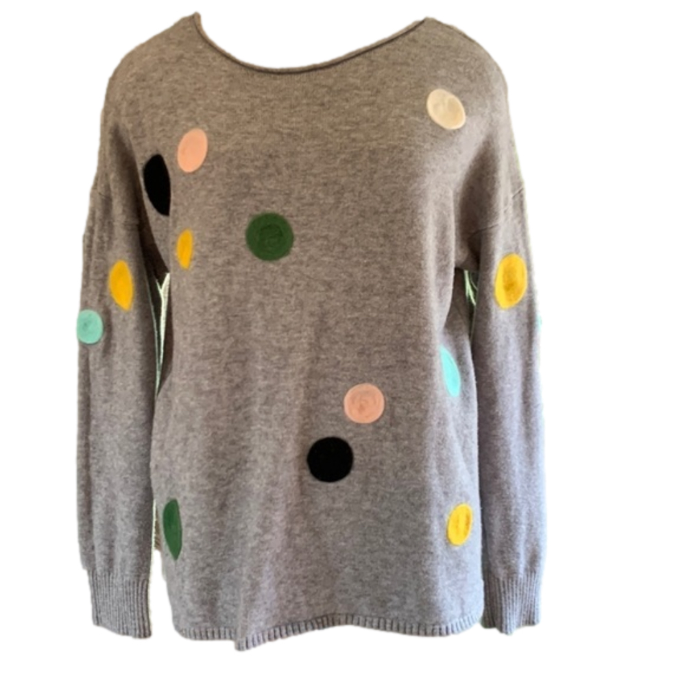 Gray Polka Dot Sweater
